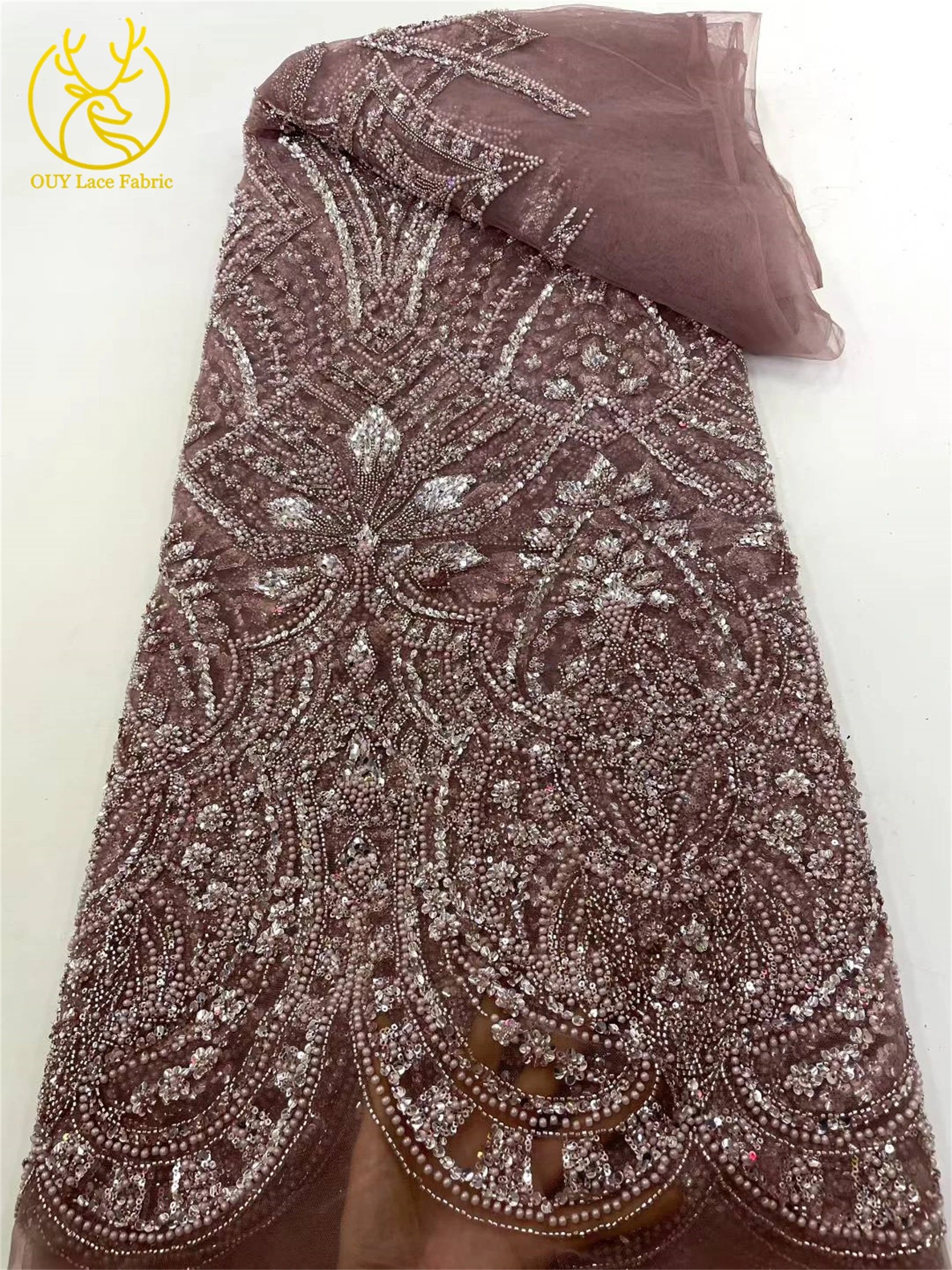 قماش زفاف دانتيل مطرز أفريقي فاخر 2025 جودة عالية ترتر نيجيري فرنسي تول مادة فساتين حفلات الزفاف للسيدات