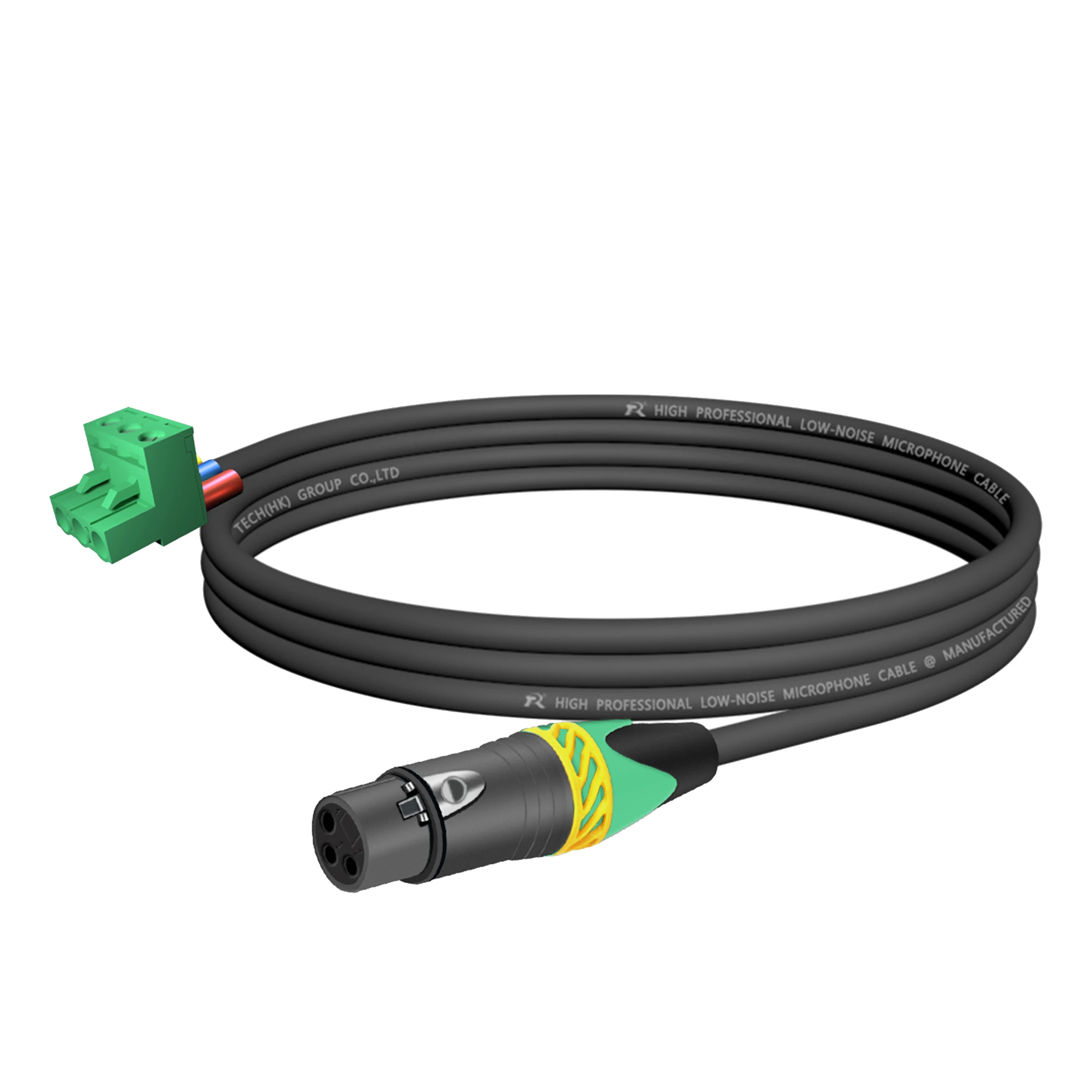 Gerades 3-Pin-XLR-Stecker-Buchse-Kabel auf 5,08 mm 3-P Phoenix-Terminal, rauscharmes, abgeschirmtes Mikrofonkabel, stabile Signalübertragung – Detail 14