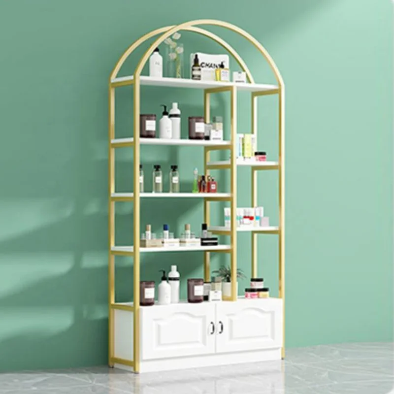 Metal modern Nordic minimalist style bookshelf Titanium bookcase storage rack