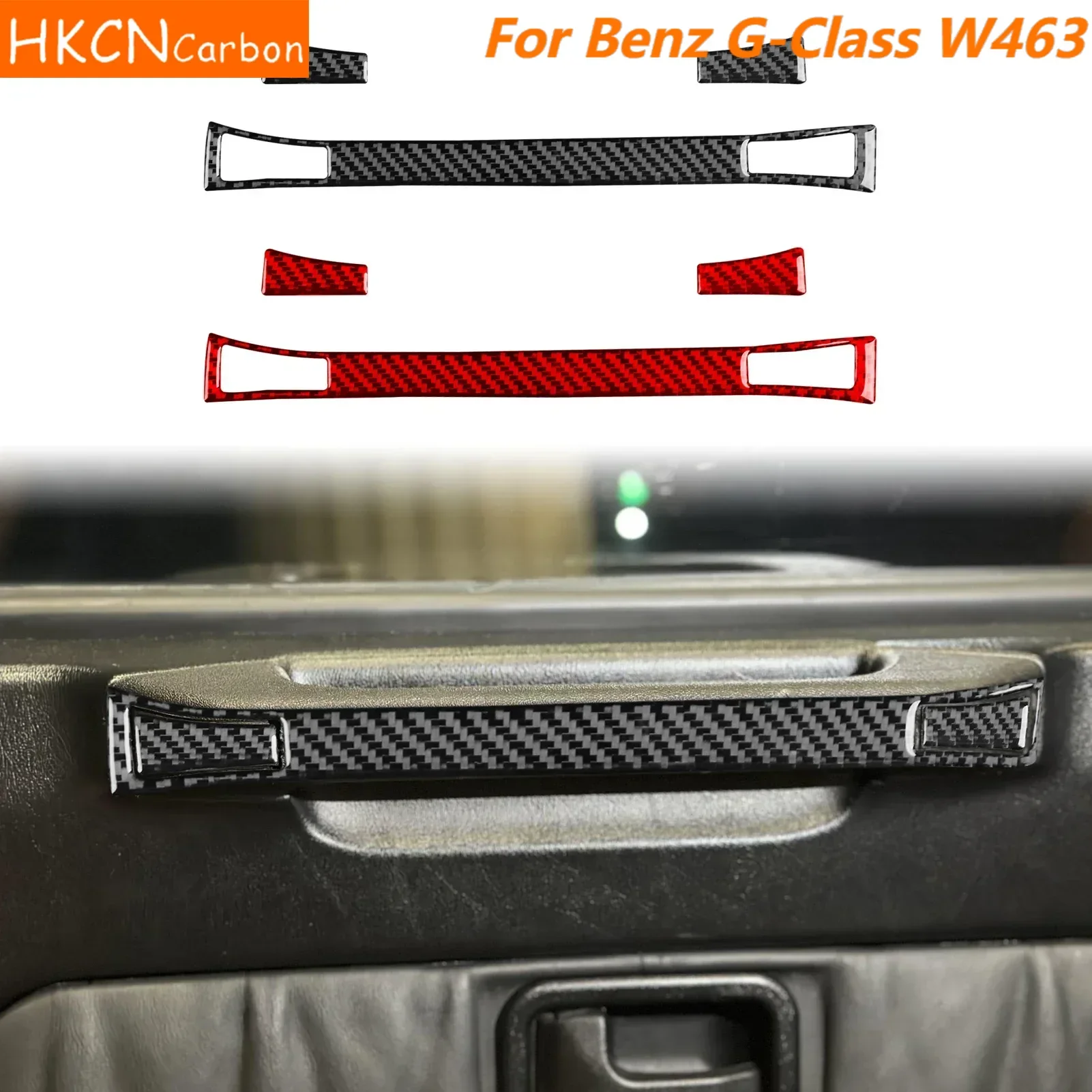 

For Mercedes Benz G-Class W463 2004—2012 Car Accessories Carbon Fiber Rear Trunk Switch Handle Panel Interior Cover Trim Sticker