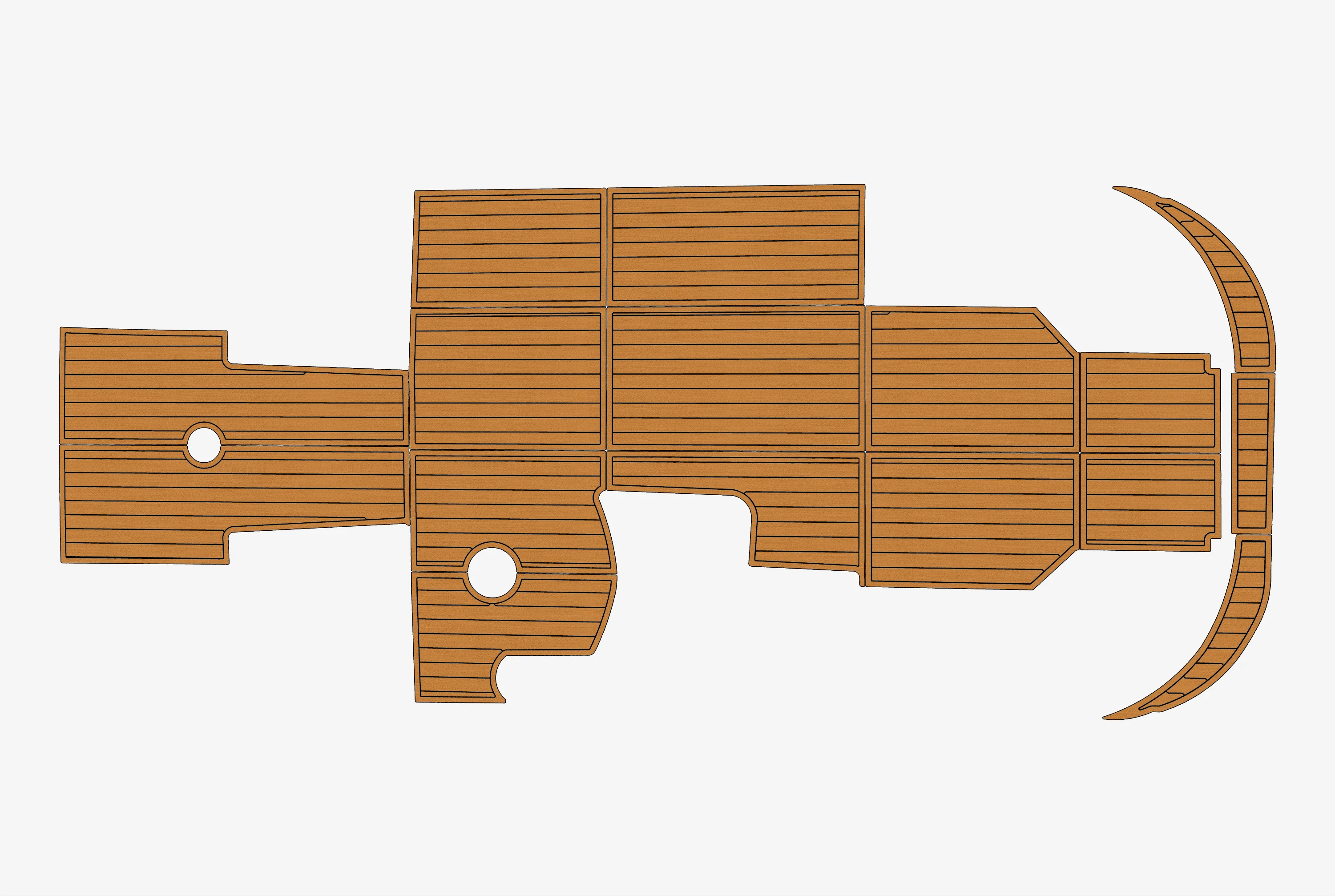 

2010-2011 Bentley Elite Pontoon 1/4" 6mm EVA foam Non-Slip PVC Teak Decking marine Mat seadek aqua carpet Marine Floor