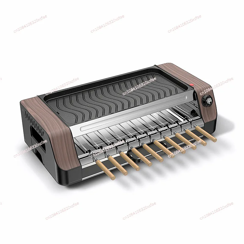 

Electric grill Household barbecue pan Electric grill pan Indoor grill machine Automatic rotation, skewer machine