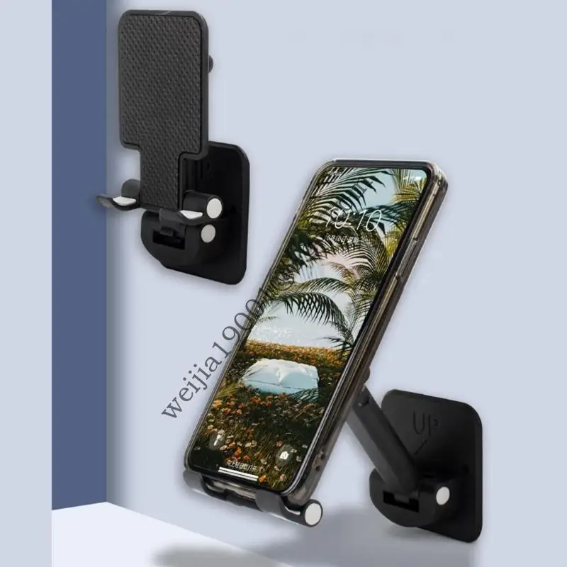 دعم الهاتف المثبت على الحائط الدعم اللاصق تصاميم مضغوطة حامل الهاتف التثبيت البسيط للهواتف الذكية والأجهزة اللوحية H05A