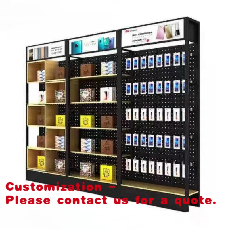 

Customize.Electronics Store Interior Design Iron Phone Earphone Display Shelf Mobile Phone Accessories Metal Display Rack