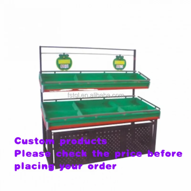 custom.Latest model display racks and shelves vegetable and fruit retail stores