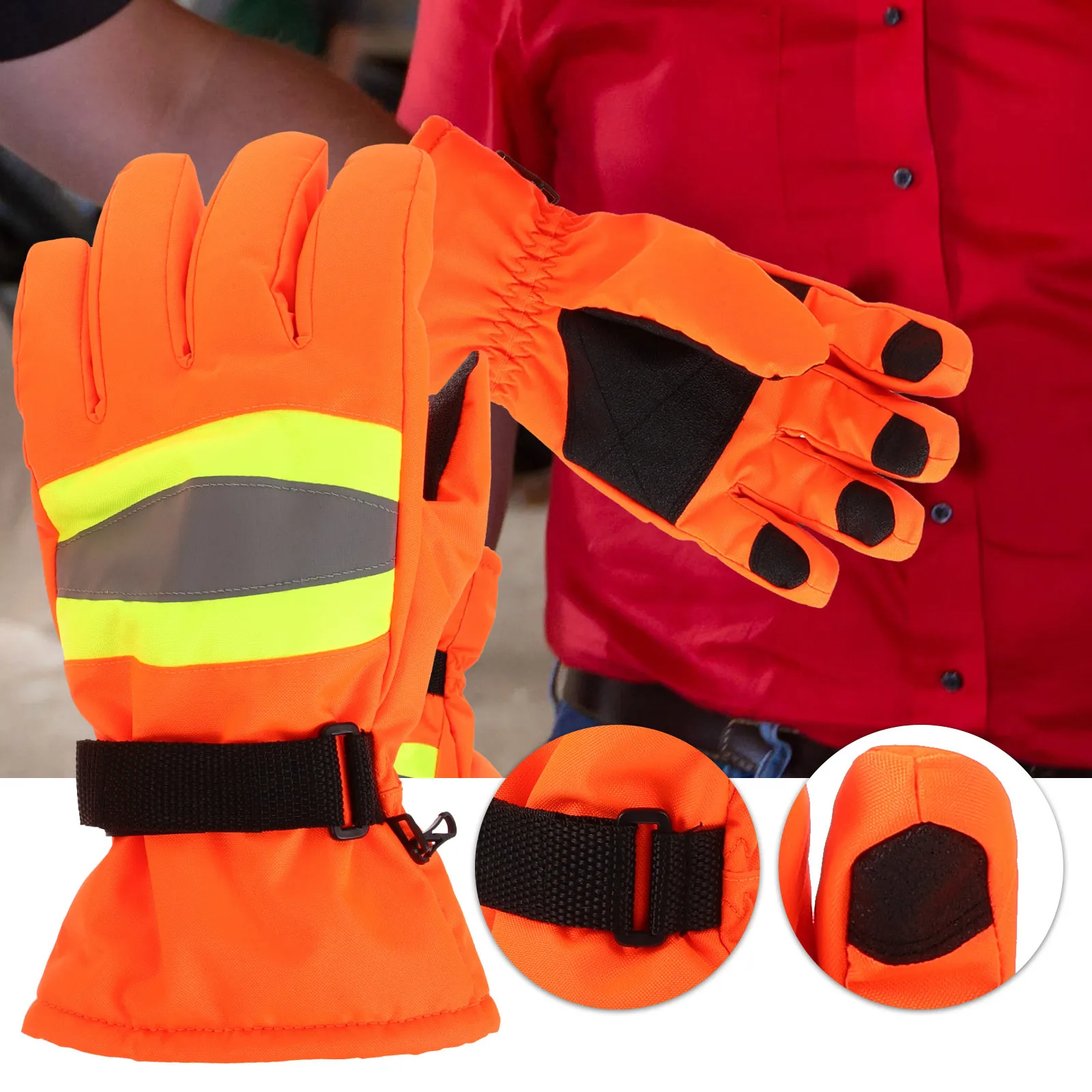 

1Pair Winter Warm Gloves for Construction Workers Gift Ideas Protective Full Finger Outdoor Gloves for Cold Weather Activities