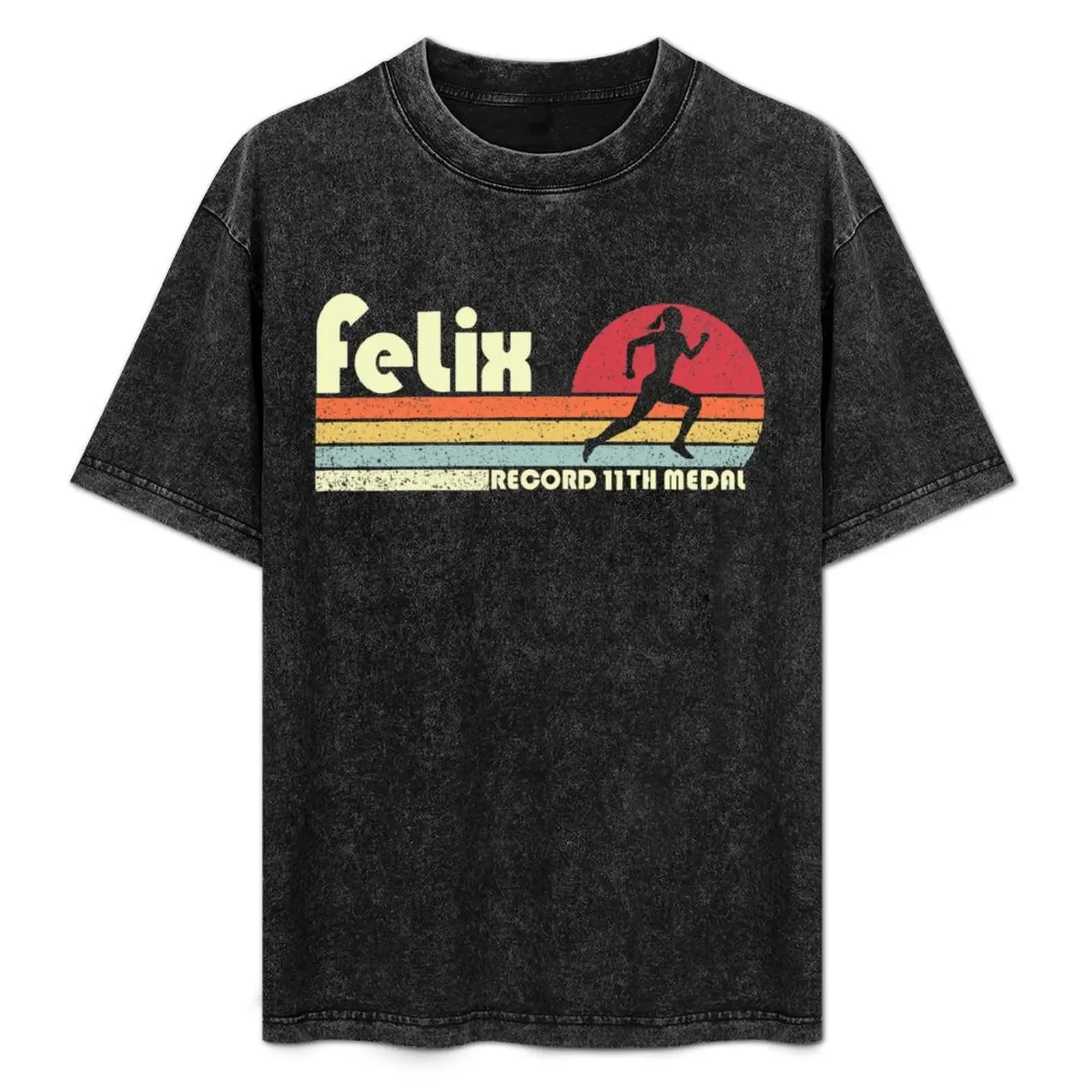 

Vintage Allyson Felix US Track And Field Historic Record 11th Medal T-Shirt customs heavyweights Clothing t shirt for men