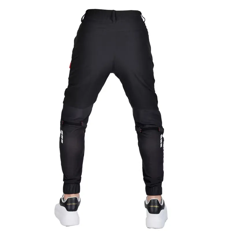 Volero  Casual Elastic Waist Tight Hem Motocross Trousers Motorcycle Riding Airflow Jeans Summer Super Breathable Cargo Pants