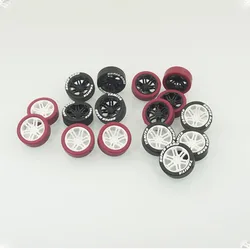 project D mini 4wd racing car carbon wheels maroon/super hard tyres medium size