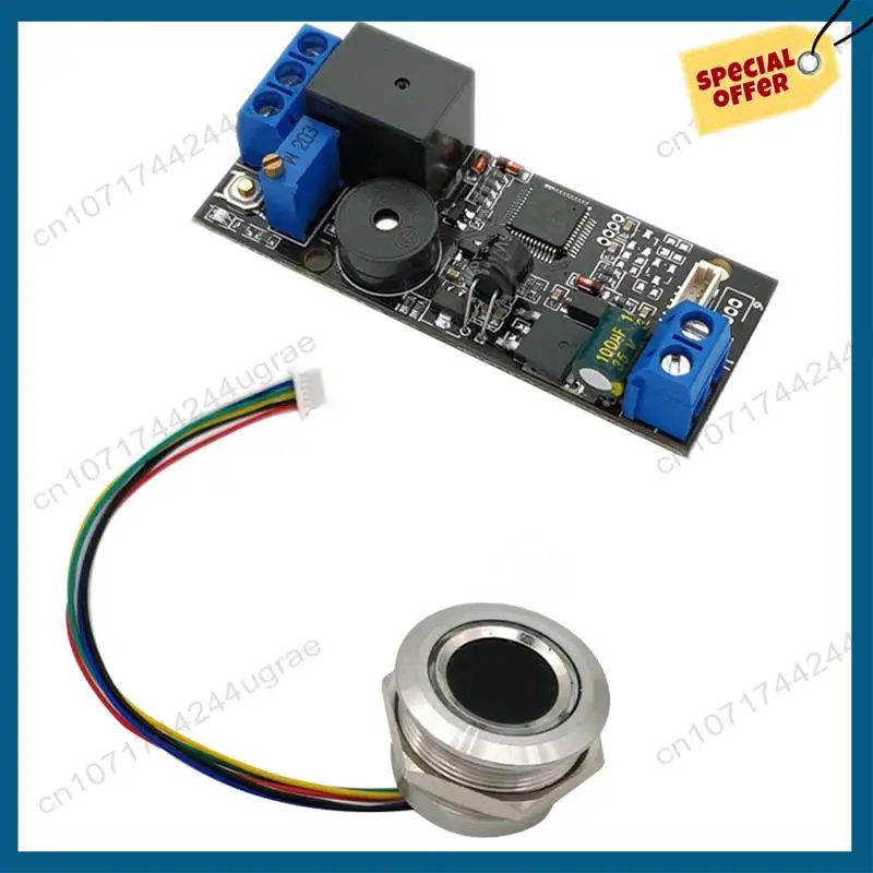 

-A15I K202 + R503 Плата контроллера отпечатков пальцев DC12V Плата управления с низким энергопотреблением + R503 Модуль отпечатков пальцев