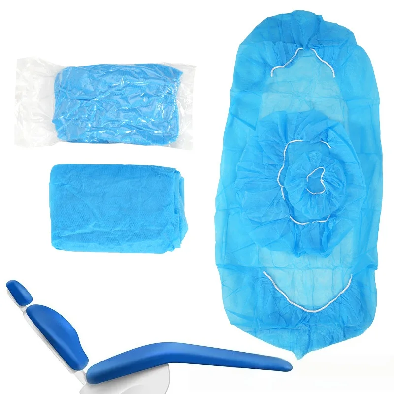 

2set Dental Chair Dust Cover Detachable Type Disposable Dust Protection Cover Elastic Non-woven Elastic Dental Seat Protector