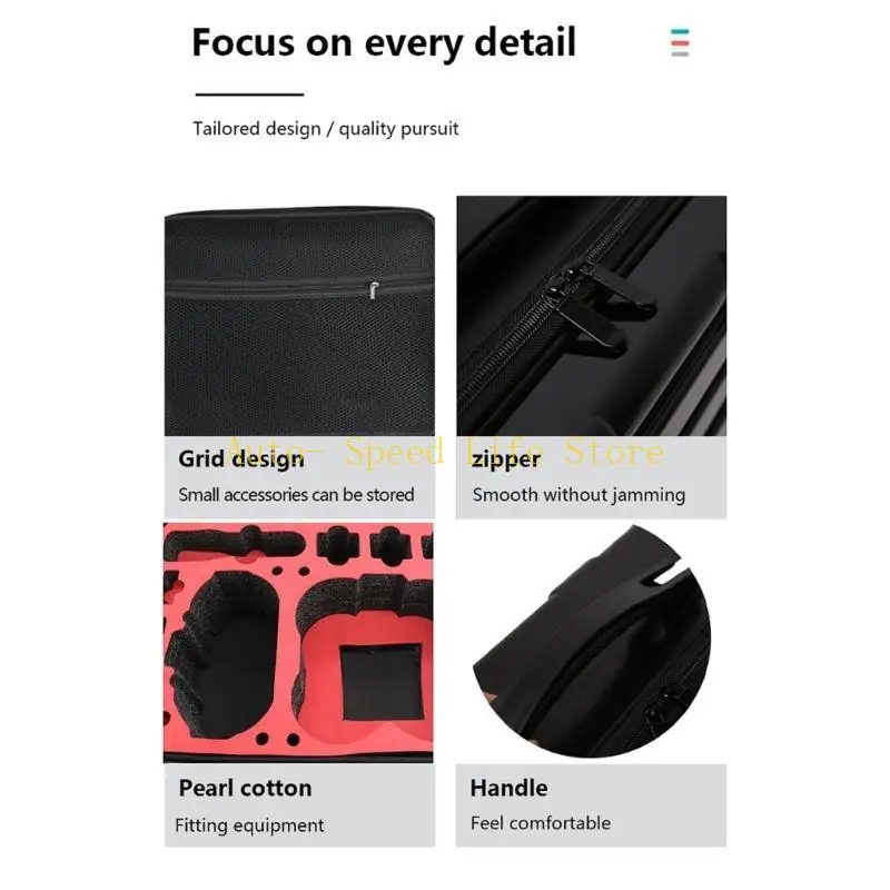 02DA حقيبة سفر واقية صلبة لملحقات الطائرات بدون طيار مع واقيات المروحة