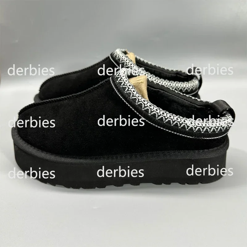 2024 Women Slippers Fur Slides Classic Ultra Mini Platform Boots Tasman Wool Leather Suede Wool Comfort Winter Designer Booties