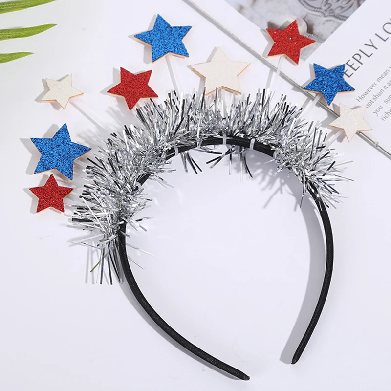 2022 Fashion Girls Glitter Hair Bands Cute Star Hair Hoop Hairbands Lovely Bow Stars Headbands For Kids Gifts Hair Accessories