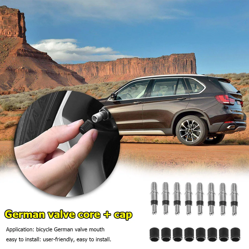 8 قطعة الإنجليزية دنلوب وودز صمام النوى دائم دراجة أجزاء متينة مكونات مع قبعات دراجة استبدال أجزاء #5