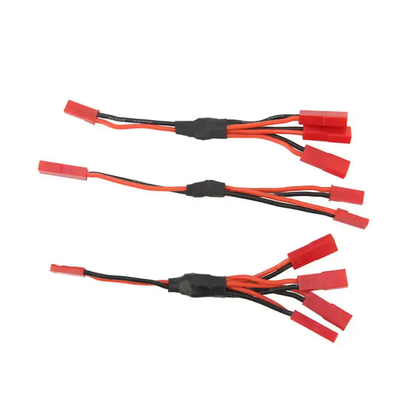 Red JST Y Parallel Adapter Harness Set Simple Installation JST Plug Splitter Y Cable for Traxxas