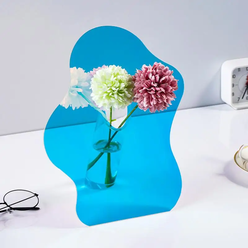 Acrylic Frame Vase Modern Art Floral Flower Vase Desktop Plant Holder For Office Home Decor Gift Wedding Table Centerpiece