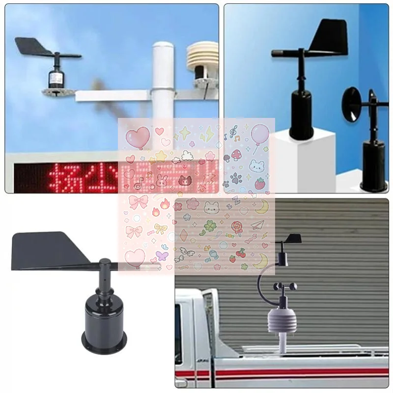 Anemometer Tail Fin Accessories For Wind Direction Indicator With High Precision Measurement Reliable Sensor Part Plastic End