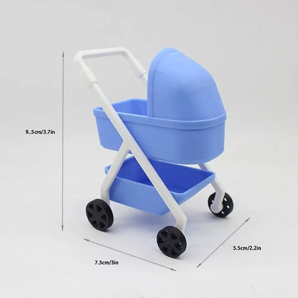 1:12 maison de poupée bébé poussette scène décor modèle vivant Miniature bébé poussette chambre bricolage Simulation bébé couffin chariot
