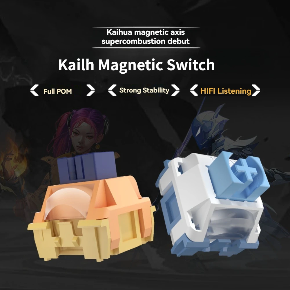 Kailh Source Series Magnetic Switch Fire/Wind 30g Light Pressure RT -0.04mm Custom Linear Shaft for Gaming Mechanical Keyboard