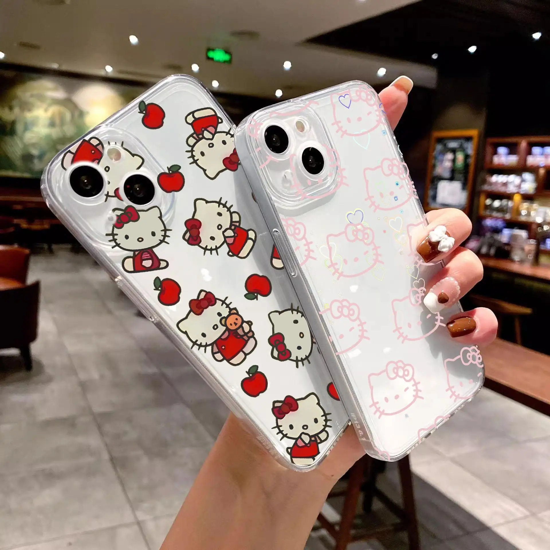 Sanrio Love Heart Hello Kitty Case For Honor X7B X8B X9A X9B 90 Lite Nova 5T 3i Huawei P30 Pro Cover Silicone Funda Trans