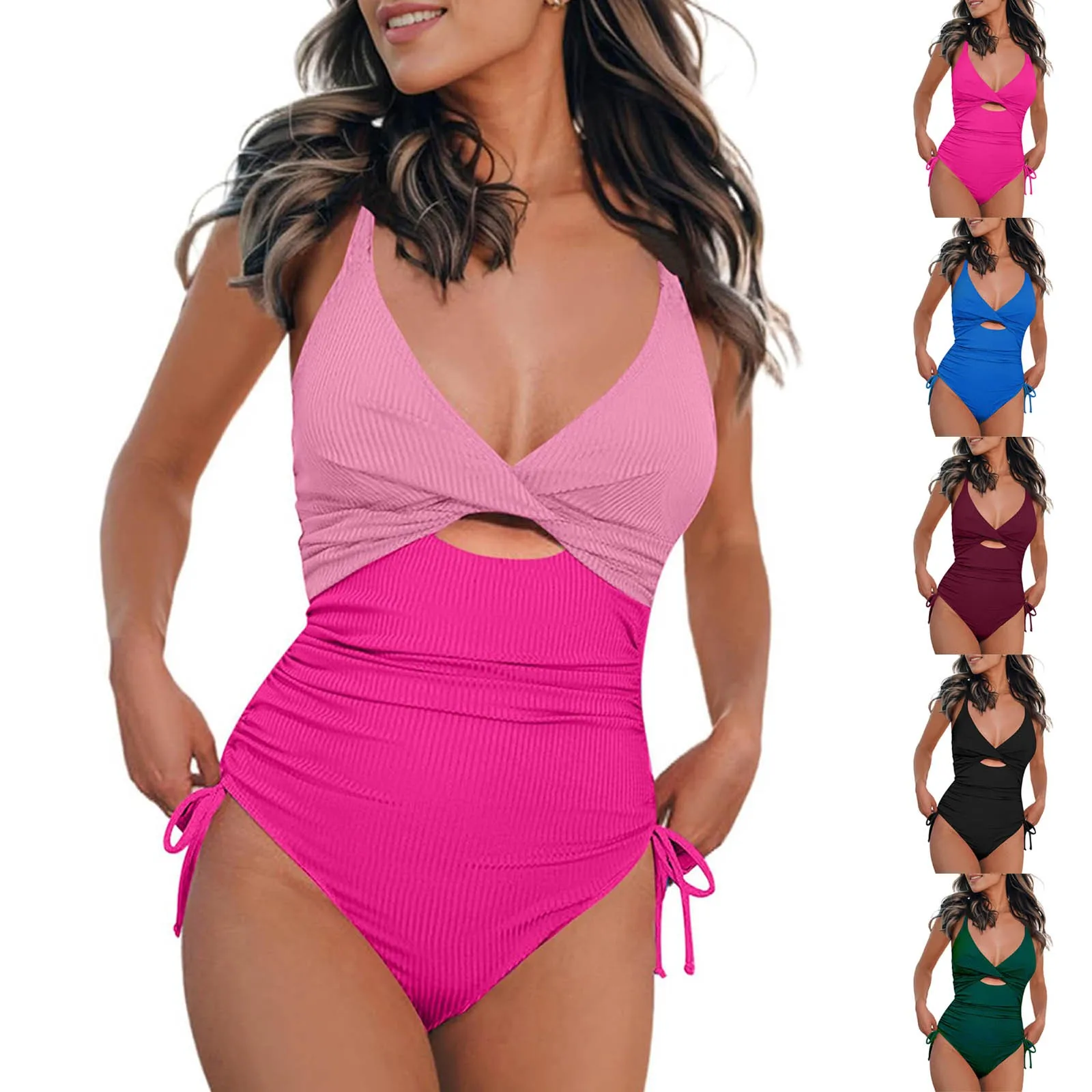 2024 Hollow Out Cross Swimsuit One Piece Strappy Swimwear Women Bathers Bathing Swimming Swim Suit Female Beach Wear