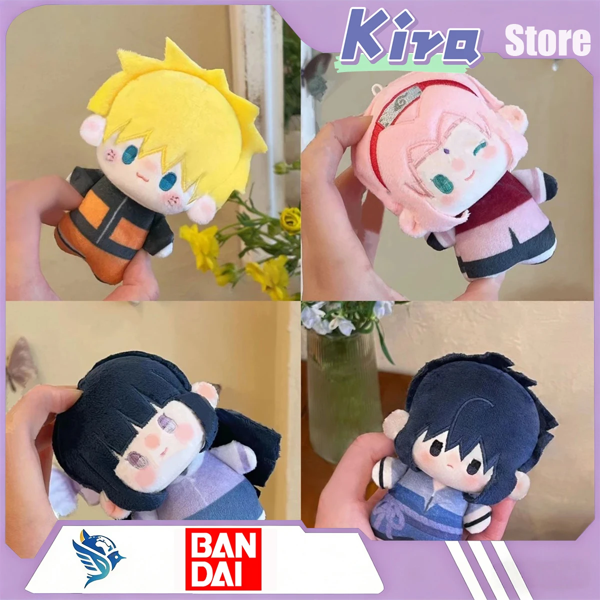 

BANDAI New Naruto Anime Peripheral Uzumaki Naruto Sasuke Itachi Uchiha 10cm Toy Pendant Designer Toys Surprise Gift