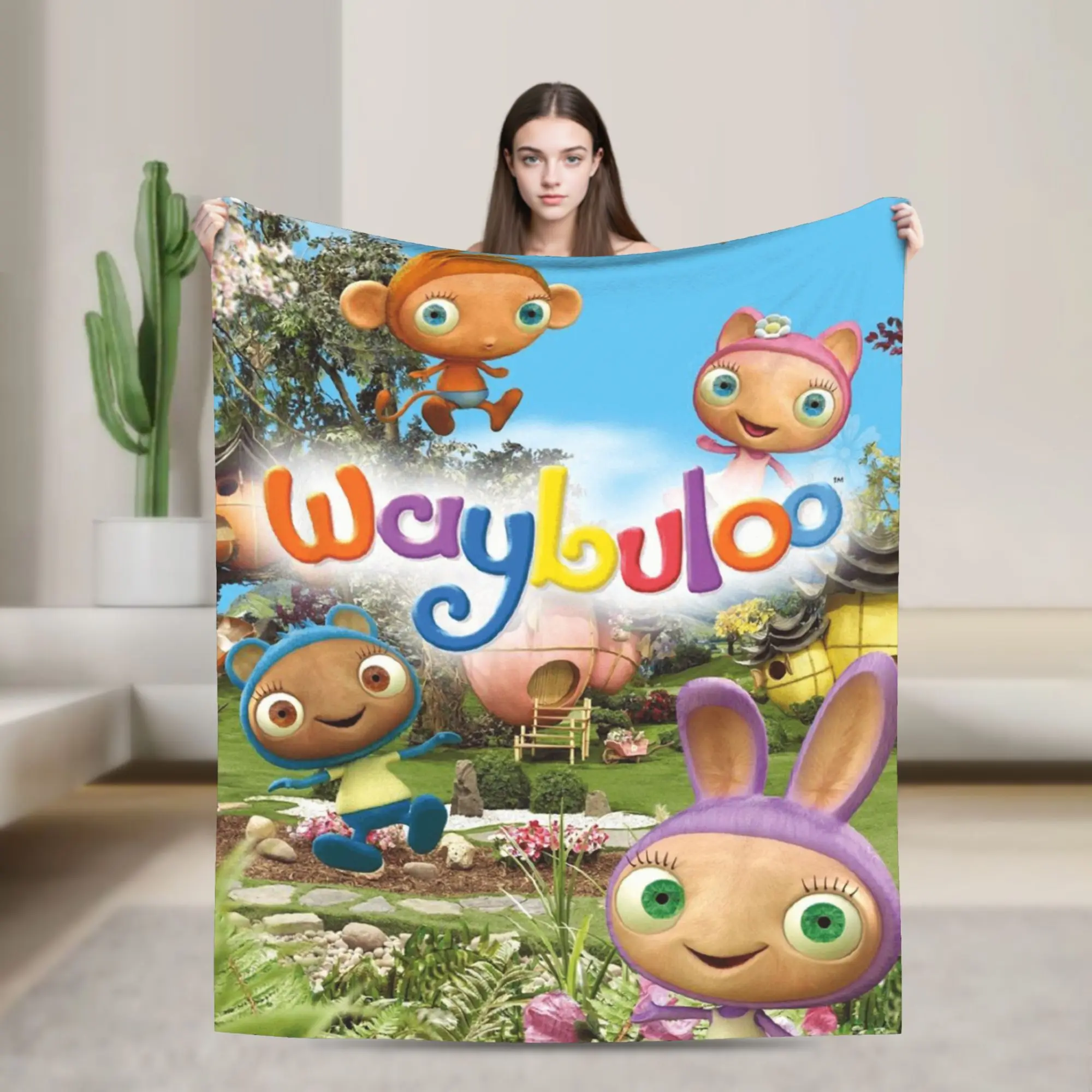 Cartoon Waybuloo Plush Blanket Boy Girl  Flannel Bedding Throws For Bedroom Super Warm Design Quality Bedspread Gift