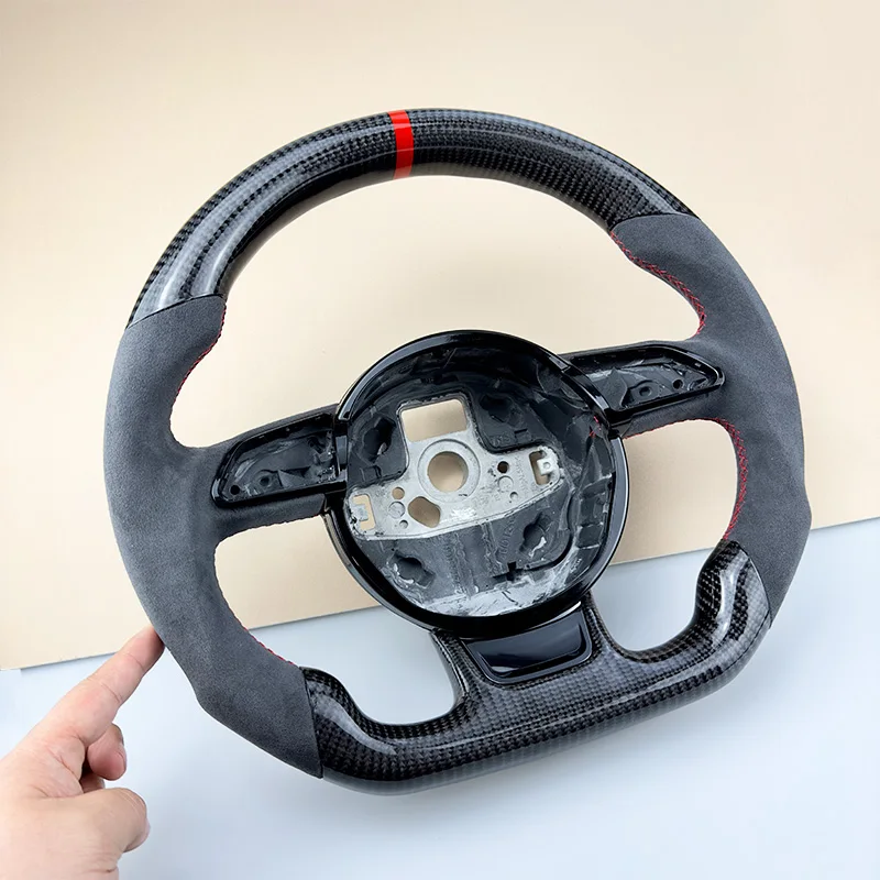 For Audi A3 A4 A5 A6 A7 Q3 Q5 Q7 fully perforated steering wheel flat bottom steering wheel campaign