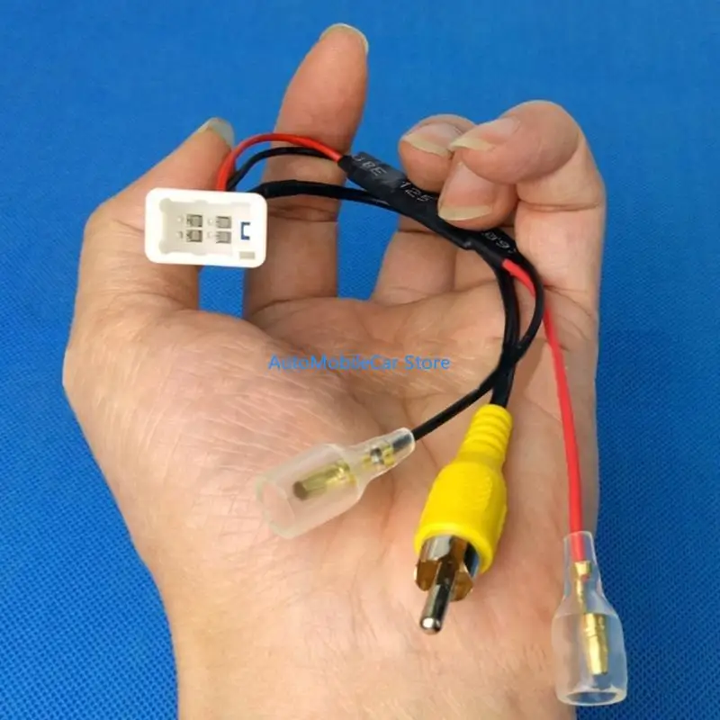 G8TE 4 PIN CAR CONNECTOR RADIOS احتياطيًا عكسيًا الكاميرا الاحتفاظ بأسلاك الأسلاك محول سد كبل سد كبلات سهلة. #3