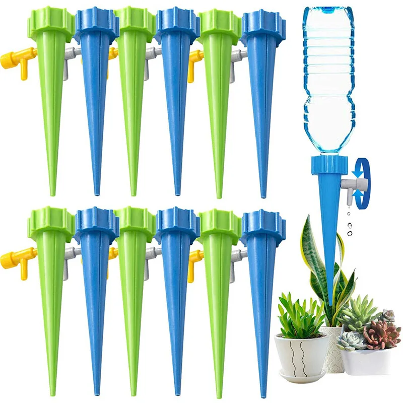 Sistema de riego por goteo automático, gotero de jardín, Kit de pinchos de autorriego para plantas y flores, con Control de liberación