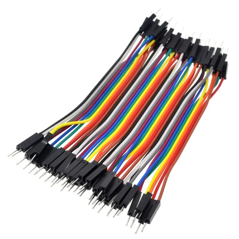 40pcs/lot 10cm 2.54mm 1pin Male to Male jumper wire Dupont cable for Arduino