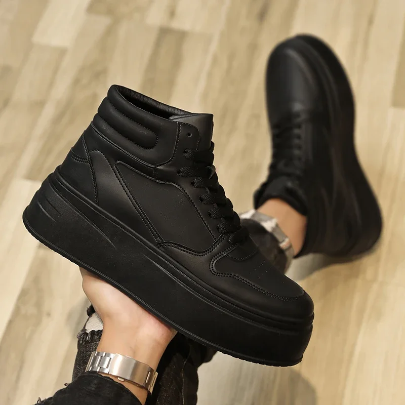 Casual Sneaker Skateboard Non-Slip Loafers Men\'s Sneakers Shoes for Men Thick Bottom Soft and Comfortable Sports and Leisure