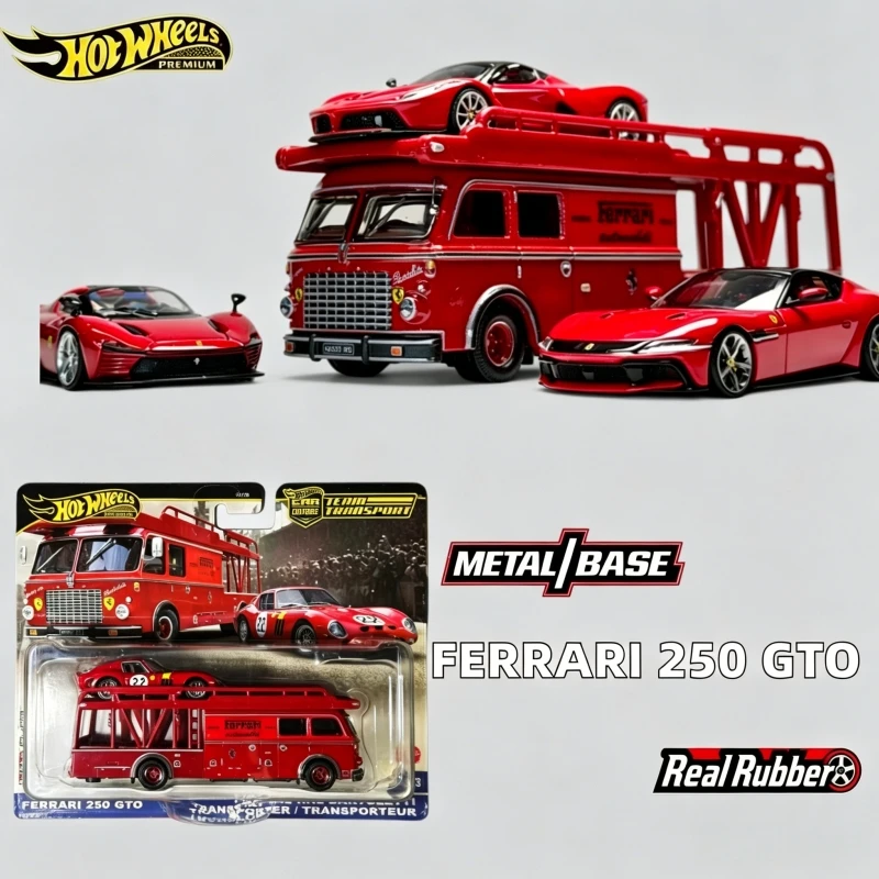

2026 Hot Wheels Car Culture Transport Fleet Series Benz 300 Ferrari 250 Bmw M3 1:64 Model Car Toys Die-Cast Vehicle Unopened