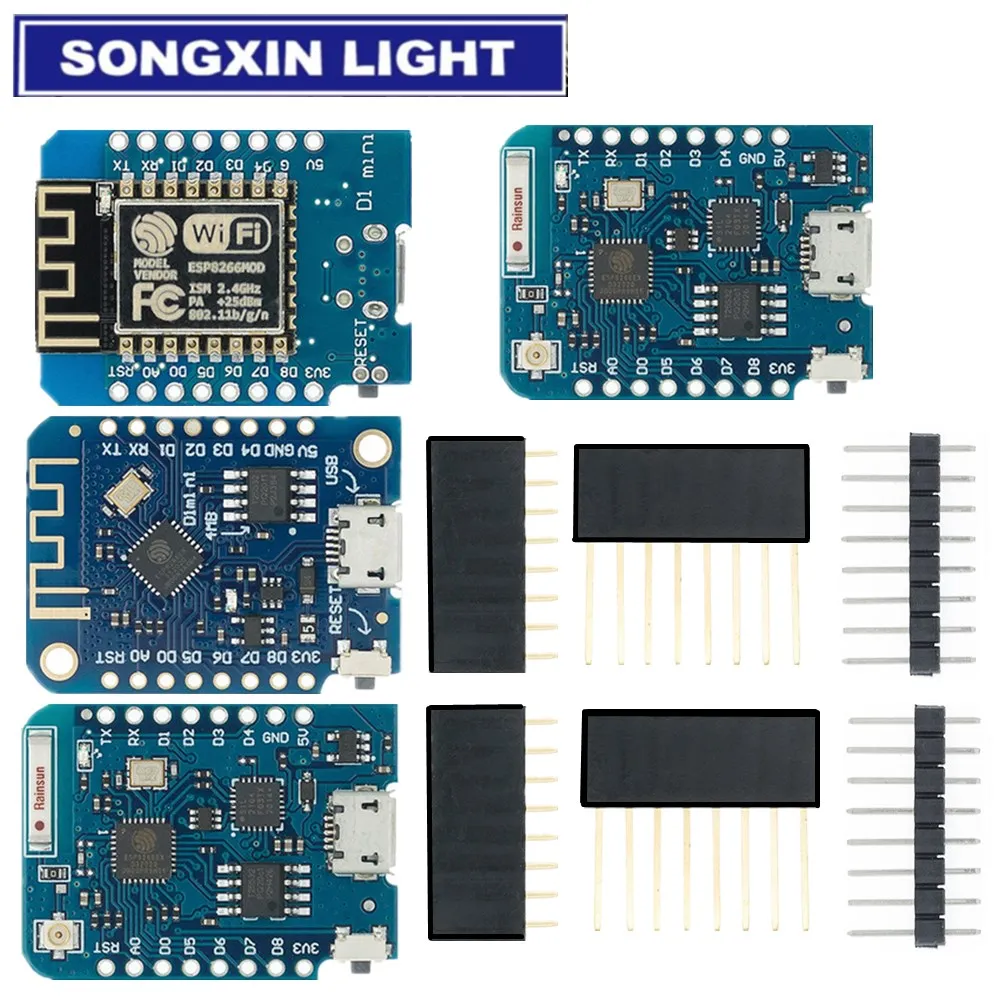 1 шт. WeMos D1 mini - Mini NodeMcu 4 м байт Lua WIFI Интернет вещей Плата развития ESP8266 NODEMCU