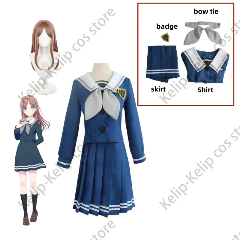 Anime BanG Dream! It's MyGO!!!!! Soyo Nagasaki Cosplay Costume Wig Sailor Suit JK School Uniform Skirt Woman Kawaii Party Set