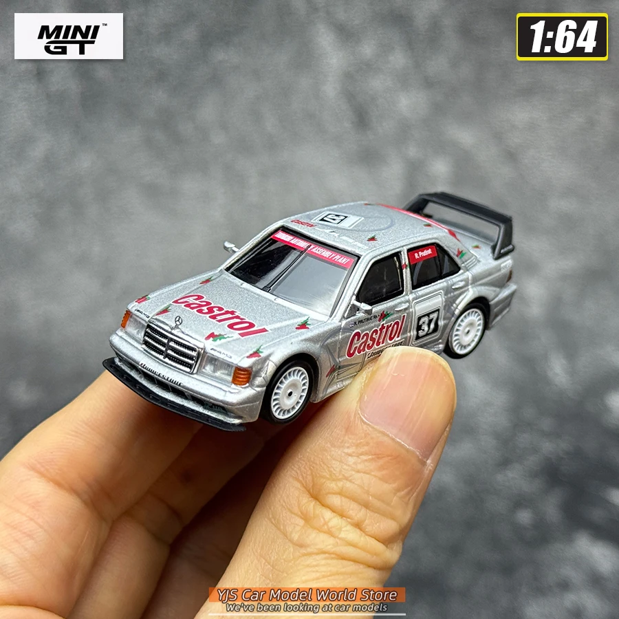 MINIGT 1:64 #1125  190E 2.5-16 Evo lutionII #37 Car Metal Material Car Model Static Ornament Collection