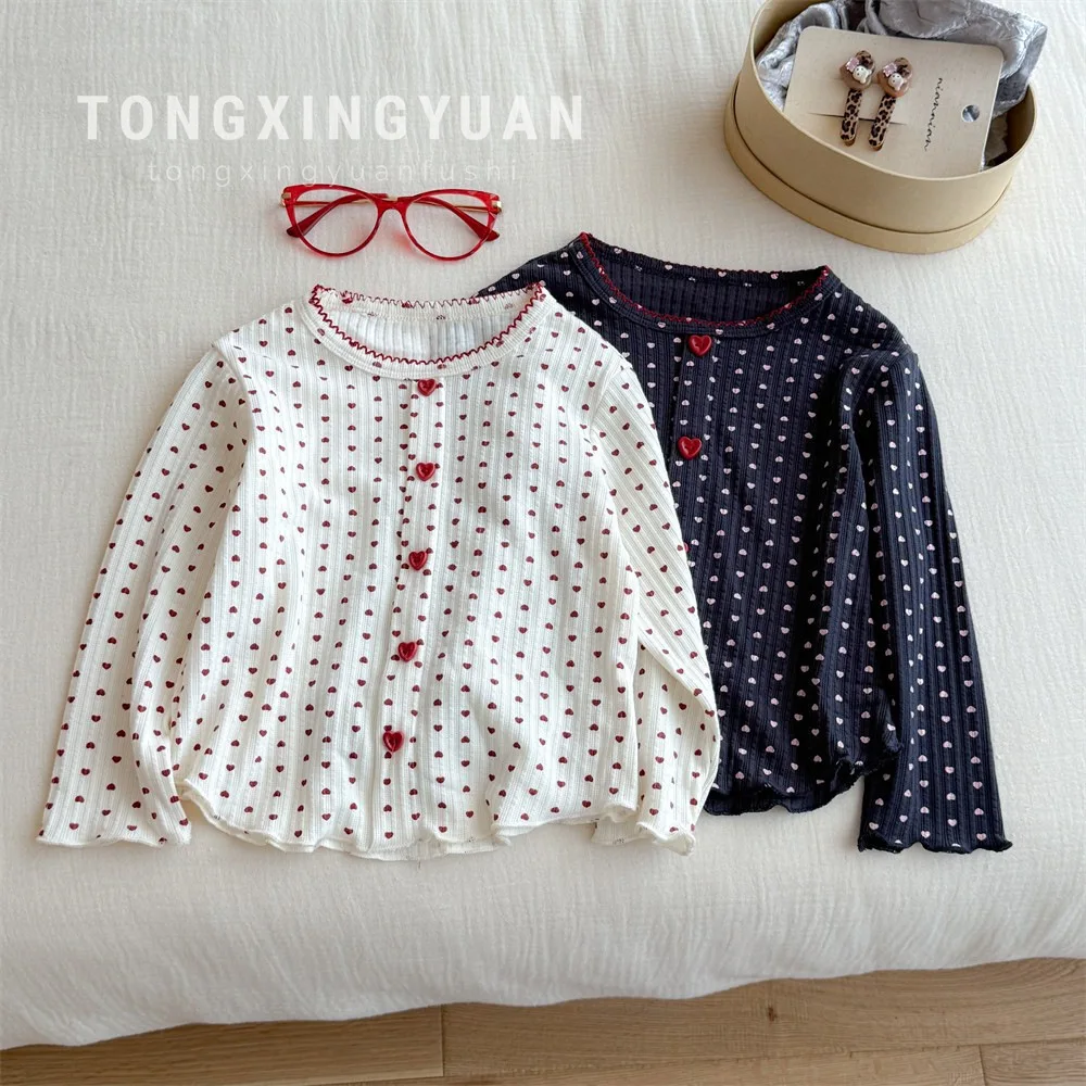 Girls love T-shirt autumn new Korean children's top women's treasure spring and autumn bottoming shirt