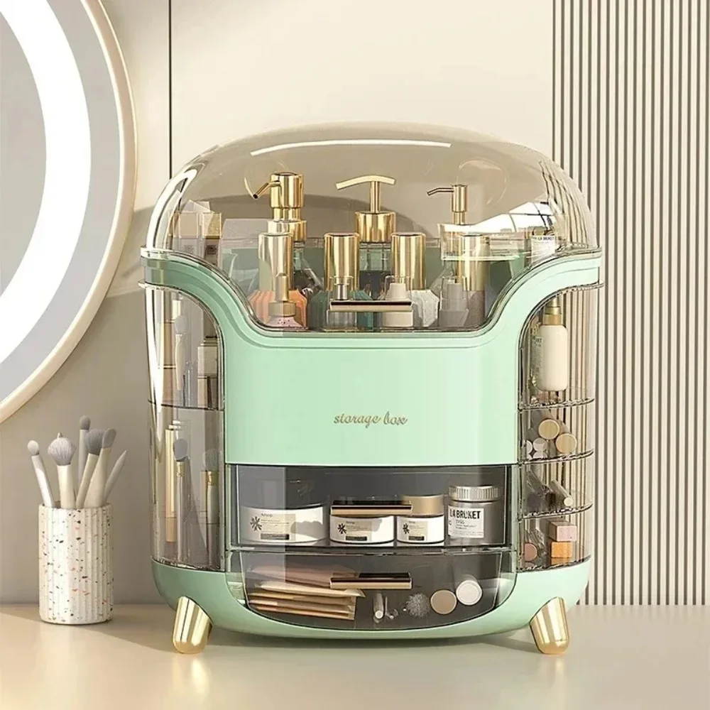 

Cosmetics Storage Box Dustproof and Waterproof Shelf Transparent Miscellaneous Box Light Luxury Storage Box Jewelry Storage Box