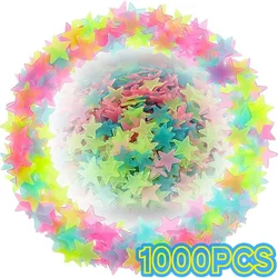 50-1000pcs Luminous Stars 3D Wall Stickers Glow In The Dark Fluorescent Adhesive Decoration for Home Baby Kids Bedroom Ceiling