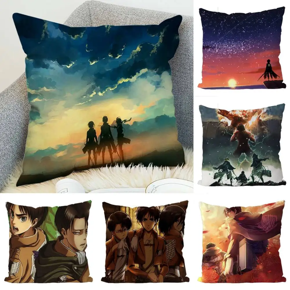 

Attack On Titan Pillow Case Luxury Double-sided For Car Pillows 45x45 Cushions Cover Home And Decoration Sofa Pillowcase 50x50
