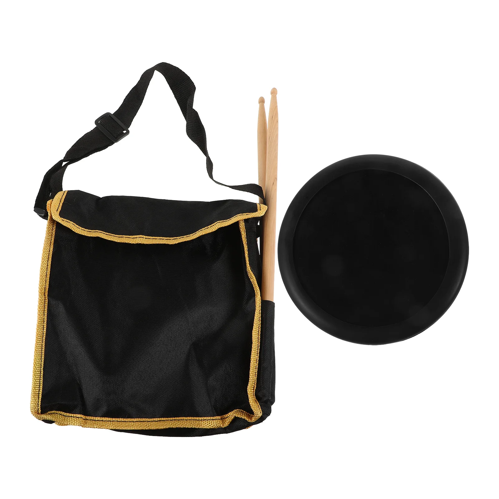 

1Set Drum Practice Pad Silent Mute Pads Kit with Drumsticks Carry Bag Practice for Drummers Home Use Drum Mute Pads