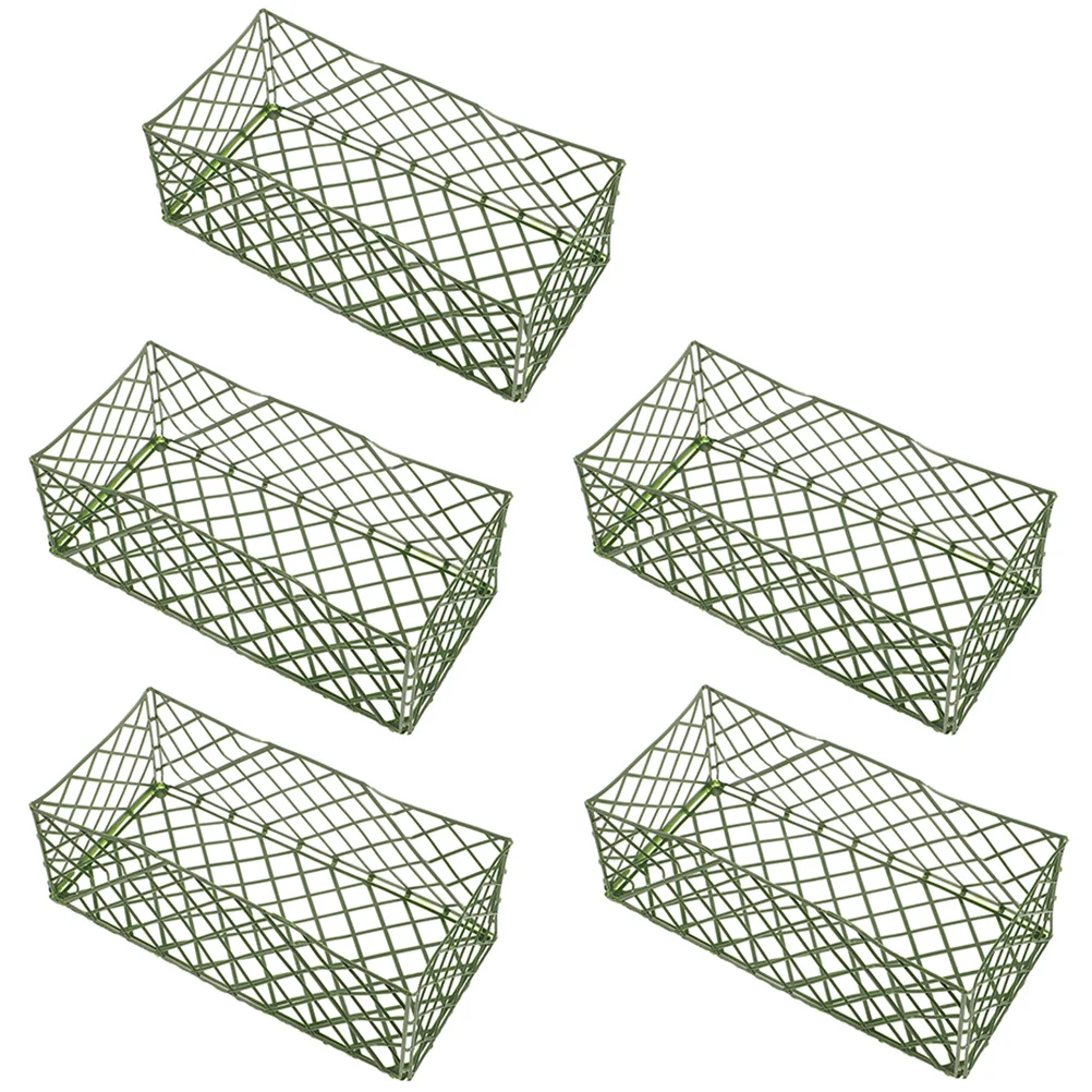 

5pcs Rectangular Floral Mud Grid Mesh Cover Plastic Opening Basket Arch Wall Fixed Net Cage Teaching Equipment Flower Shop
