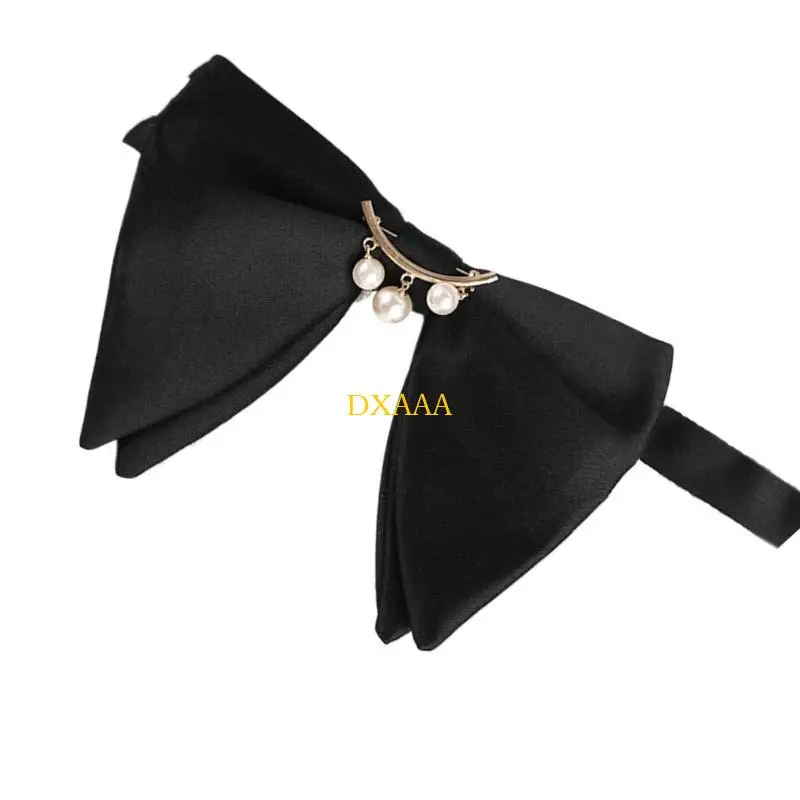 

DXAA Стильный мужской черный галстук-бабочка большого размера с жемчужной цепочкой для свадеб и вечеринок