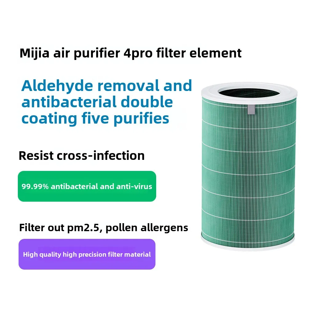 องค์ประกอบตัวกรองเครื่องฟอกอากาศดั้งเดิมของ Xiaomi Mijia ในครัวเรือนนอกเหนือจากฟอร์มาลดีไฮด์ กําจัดฝุ่น และการทําให้กลิ่น