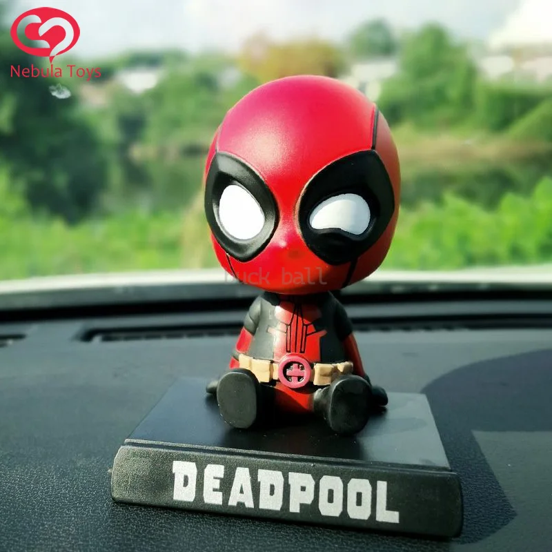 10cm Deadpool Action Figure Cute Version Deadpool Figure Toy Car Decoration Model Doll Statue Kit Collection Kid Christmas Gifts