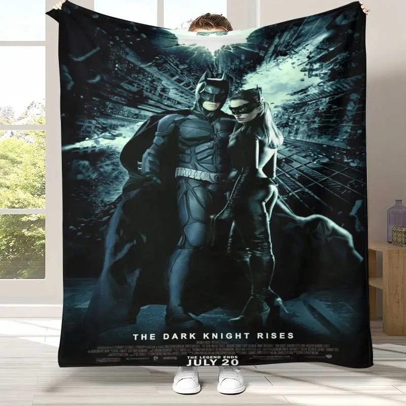 Gothic B-Batman Inspired Superhero Soft Flannel Throw Blanket,Cozy Warm Blanket for Bed,Sofa,Living Room,Camping,Home Decor