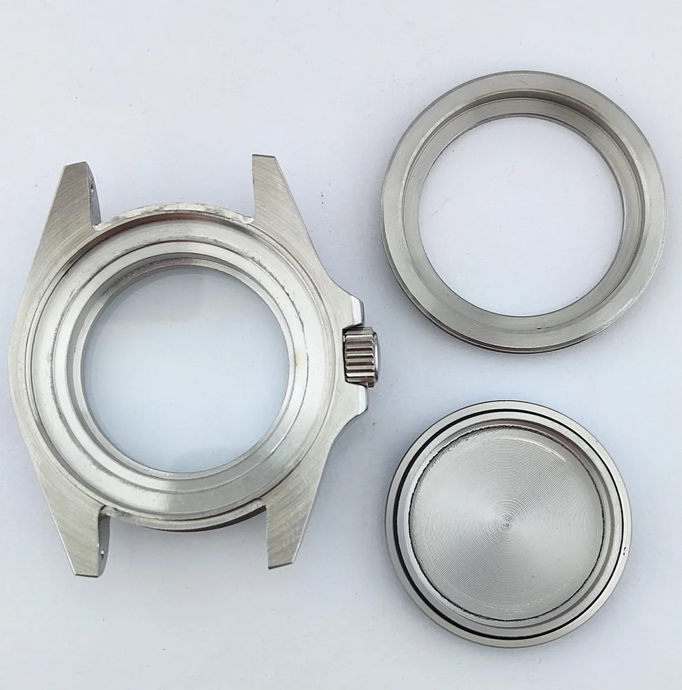 43mm Case NH35 Case NH36 Watch Case Silver Stainless Steel Case Sapphire Glass Waterproof Case Suitable For NH35/NH36 Movement