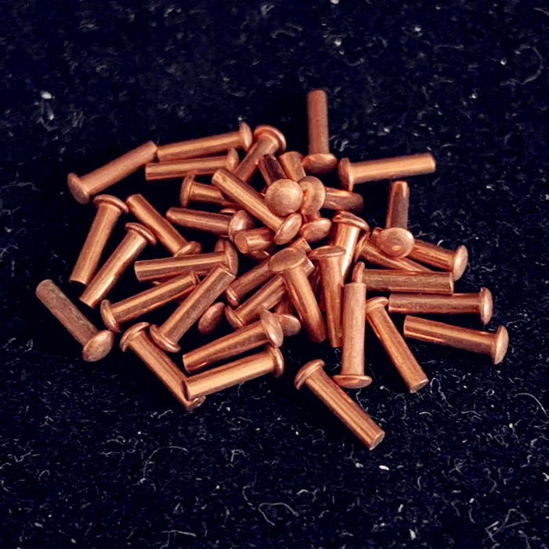 10pcs Red Copper Solid Cam Rivets For Zippo Kerosene Lighter Fix Pendulum DIY Repair Service Replacement Parts Inner Accessories