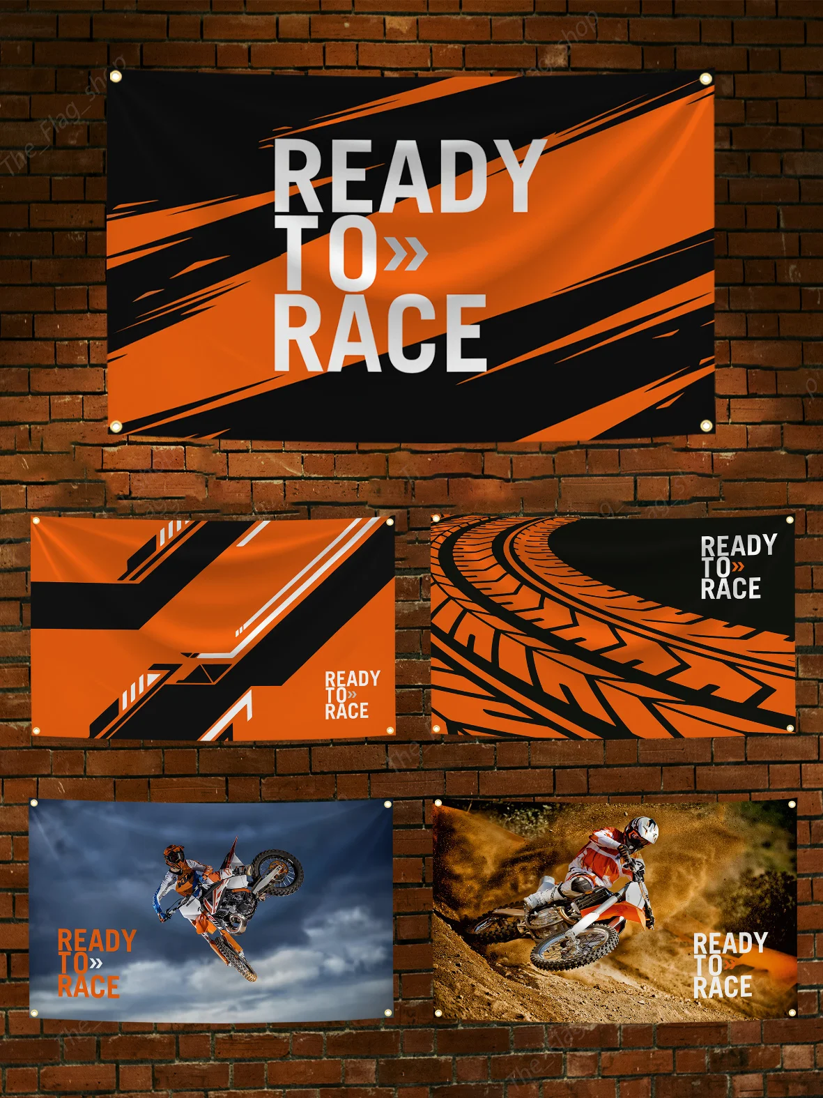 90x150cm Ready Race K Off Road Motorcycle Flag Polyester Digital Printing Banner for Garage Wall Art Decoration Tapestry